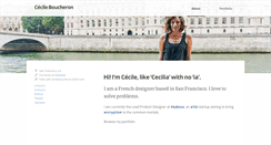 Desktop Screenshot of cecileboucheron.com